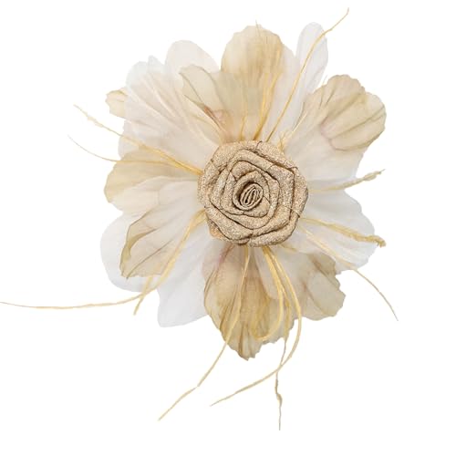 Blumen-Brosche, Besatz, Organza-Applikation für Hochzeitskleid, Vorhang, Schal, Dekorationen, Zubehör von Thewasc
