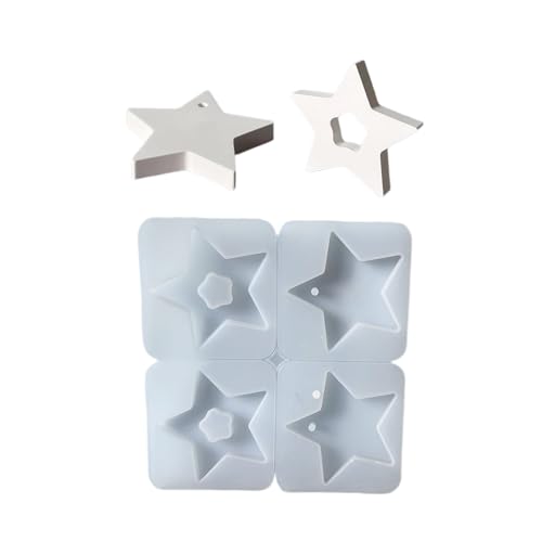 Flexible Silikonform mit Stern-Anhängern, einfaches Entformwerkzeug für handgefertigte Harzanhänger und Wandbehänge, Silikon-Bastelform Flexible Silikonform mit Stern-Anhängern, einfaches Entformwerkzeug für handgefertigte Harzanhänger und Wandbehänge, Silikon-Bastelform von Thewasc