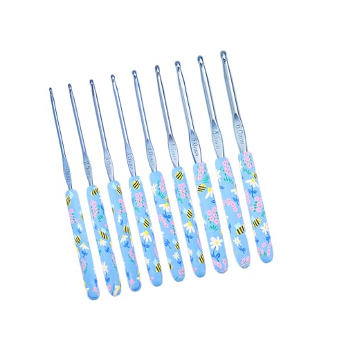 Häkelnadeln mit ergonomischem Griff, zum Stricken, Weben, Basteln, Anfänger, Häkelnadel-Set, 2,0 mm - 6,0 mm oder 2,0 mm - 8,0 mm, für Garne, Handwerk, 9/12 Stück Häkelnadeln mit ergonomischem Griff, zum Stricken, Weben, Basteln, Anfänger, Häkelnadel-Set, 2,0 mm - 6,0 mm oder 2,0 mm - 8,0 mm, für Garne, Handwerk, 9/12 Stück von Thewasc