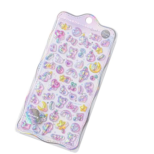 Relief Sticker Scrapbooking Creative Candy Drop Hand Making Tagebücher Schreibwarenaufkleber Dekorationen Ästhetisches Tagebuch Briefpapier von Thewasc