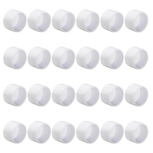 Robuste PVC-Rohr-Endkappen, Möbelbeschläge für 1,9 cm bis 5,1 cm Rohrschutzkappen, Sanitär-Endkappen, 24 Stück Robuste PVC-Rohr-Endkappen, Möbelbeschläge für 1,9 cm bis 5,1 cm Rohrschutzkappen, Sanitär-Endkappen, 24 Stück von Thewasc