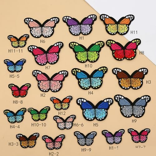 Set Von 10 Stickereien Schmetterling Applikationen Schmetterlingseisen Auf Applique Nähen Sie Kleidungsflecken Für Kleidungskleid Jeans Set Von 10 Stickereien Schmetterling Applikationen Schmetterlingseisen Auf Applique Nähen Sie Kleidungsflecken Für Kleidungskleid Jeans von Thewasc
