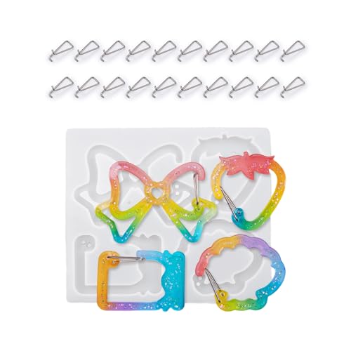Silikon-Schlüsselanhänger-Formen, Schmuck, Anhänger, Katzen, Epoxidharz, Zubehör für die Herstellung von Zubehör, transparente Silikon-Schlüsselanhänger-Form von Thewasc