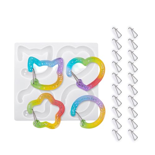 Silikon-Schlüsselanhänger-Formen, Schmuck, Anhänger, Katzen, Epoxidharz, Zubehör für die Herstellung von Zubehör, transparente Silikon-Schlüsselanhänger-Form von Thewasc