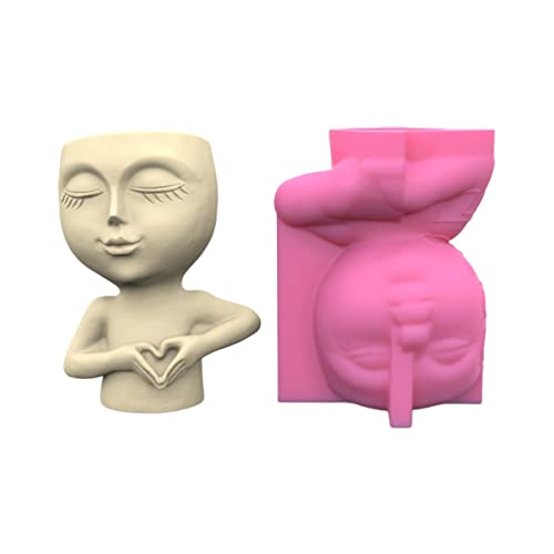 Silikonform für Blumentopf, Motiv: Love Girl, Epoxidharz, Gießform, Vase, Zementhalter, Halter für Beton, Zementguss Silikonform für Blumentopf, Motiv: Love Girl, Epoxidharz, Gießform, Vase, Zementhalter, Halter für Beton, Zementguss von Thewasc
