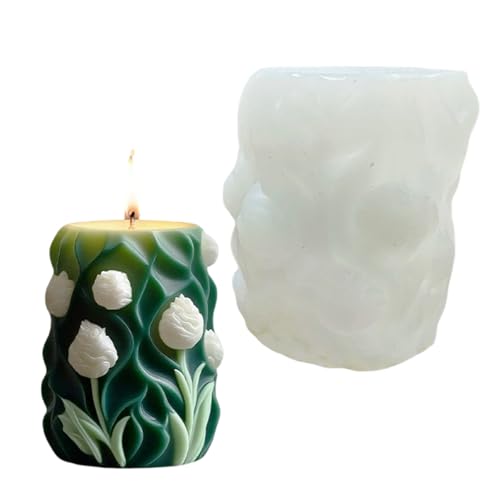Silikonformen, Tulpenformen, Epoxidharz, Dekoration, Gussteile, Blume, Zylinder, Tulpen, Blumenzylinder, Silikon, handgefertigt, Epoxidharz von Thewasc