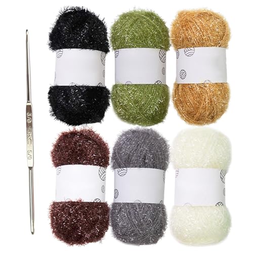 Sparkles Dish Scrubs Garn, Häkelgarn mit Strickhaken, handgefertigt, Spezial-Peelings aus Polyester, Peeling, mit Haken, Stricken, Häkeln, handgefertigt von Thewasc