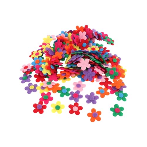 Thewasc 100 Stück Filzblumen, 28 mm, mehrfarbige Blumen-Aufkleber zum Nähen, Basteln, Kleidung, Frisuren, Dekoarbeiten, Verpacken Thewasc 100 Stück Filzblumen, 28 mm, mehrfarbige Blumen-Aufkleber zum Nähen, Basteln, Kleidung, Frisuren, Dekoarbeiten, Verpacken von Thewasc