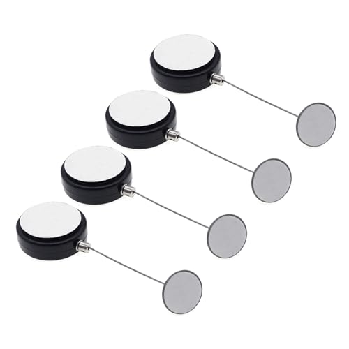 Thewasc 4 x einziehbare Schlüsselband-Anti-Diebstahl-Zugbox für Fernbedienungen, Game-Controller, bis zu 100 cm langes einziehbares Kabel von Thewasc