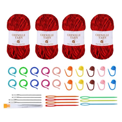 Thewasc 4PCS Baumwollhäkchengarn Mit Strick Accecsories Für Anfänger Weiche Babydecke Garn Zum Häkeln Von Deckenpullover Thewasc 4PCS Baumwollhäkchengarn Mit Strick Accecsories Für Anfänger Weiche Babydecke Garn Zum Häkeln Von Deckenpullover von Thewasc