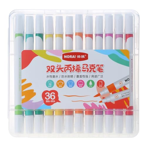 Thewasc Acrylfarben-Marker, Pinselspitze und feine Spitze für Kunstprojekte, Kinder, Felsmalerei, Scrapbooking, Malstifte Thewasc Acrylfarben-Marker, Pinselspitze und feine Spitze für Kunstprojekte, Kinder, Felsmalerei, Scrapbooking, Malstifte von Thewasc
