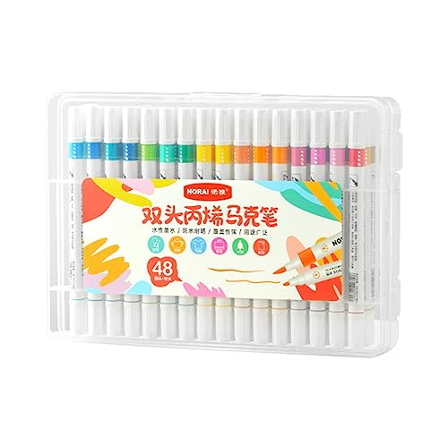 Thewasc Acrylfarben-Marker, Pinselspitze und feine Spitze für Kunstprojekte, Kinder, Felsmalerei, Scrapbooking, Malstifte von Thewasc