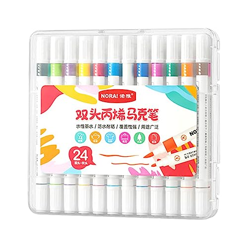 Thewasc Acrylfarben-Marker, Pinselspitze und feine Spitze für Kunstprojekte, Kinder, Felsmalerei, Scrapbooking, Malstifte Thewasc Acrylfarben-Marker, Pinselspitze und feine Spitze für Kunstprojekte, Kinder, Felsmalerei, Scrapbooking, Malstifte von Thewasc