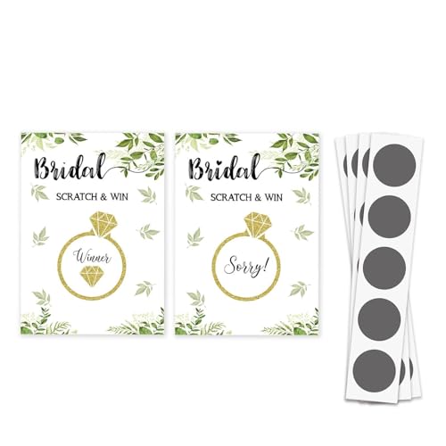 Thewasc Brautdusche Rubbelspiel Karten-Set Party Gäste Spiel Zubehör für Hochzeit Geburtstag Festival Geschenk von Thewasc