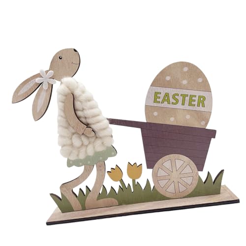 Thewasc Holz Osterdekorationen Figur Tierskulptur Perfekt Für Frühlings Und Jahre Runde Display von Thewasc