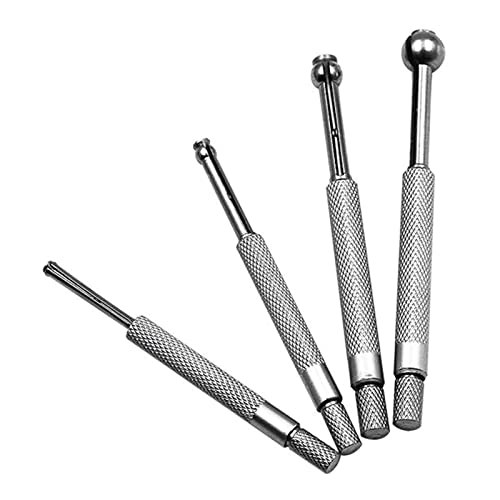 Thewasc Lochlehre Set 1/8 Zoll 1/2 Zoll klein Teleskop Vollkugellehre 4 Stück Anti-Rutsch-Griff für industrielle kleine Lochlehre Set von Thewasc