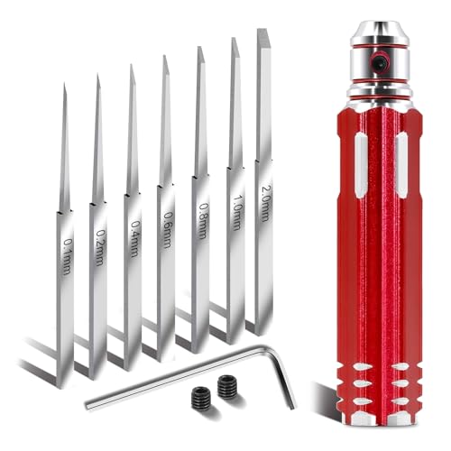 Thewasc Modell-Anreißnadel aus Kunstharz, geschnitzt, für detaillierte Holzbearbeitung, Schnitzen, Schneiden, Bastelzubehör, professionelles Schnitzwerkzeug-Set von Thewasc