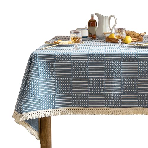 Thewasc Moderne geometrische Tischdecke, Mehrzweck-Möbelschutz, Fransenbordüre, atmungsaktiv, leicht zu reinigen, Polyester-Textilien, minimalistische Tischdecke Thewasc Moderne geometrische Tischdecke, Mehrzweck-Möbelschutz, Fransenbordüre, atmungsaktiv, leicht zu reinigen, Polyester-Textilien, minimalistische Tischdecke von Thewasc