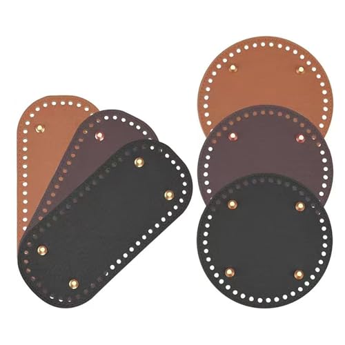 Thewasc Taschenboden zum Häkeln, 22 x 10 cm, 8 x 18 cm, gehäkelter Taschenboden aus Leder, oval, rund, rechteckig, Taschenboden Thewasc Taschenboden zum Häkeln, 22 x 10 cm, 8 x 18 cm, gehäkelter Taschenboden aus Leder, oval, rund, rechteckig, Taschenboden von Thewasc