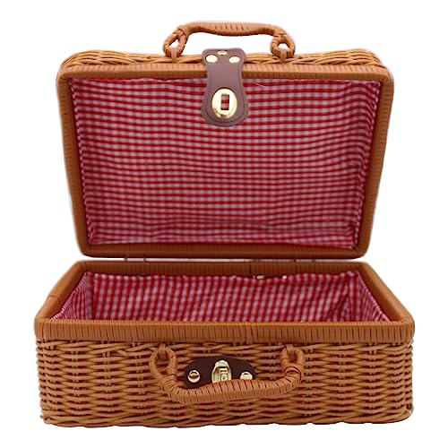 Thewasc Vintage Totenteilung Für Gehäuse Mit Deckel Handgewebtes Rattan Maskset Organizer Für Out Thewasc Vintage Totenteilung Für Gehäuse Mit Deckel Handgewebtes Rattan Maskset Organizer Für Out von Thewasc