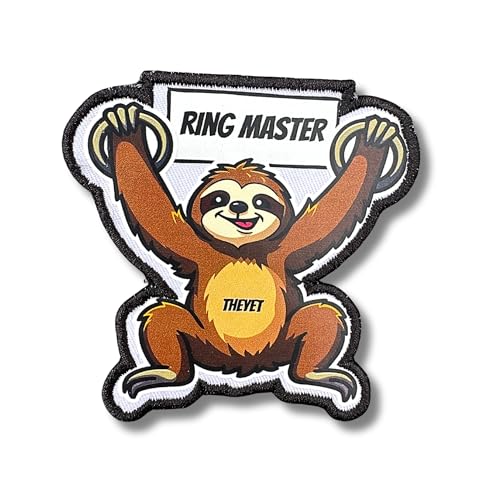 THEYET Aufnäher für CrossFit, bestickt und Magnet für taktische Rucksäcke und Weste, Klettverschluss, Zubehör für Gym und Cross-Training, Airsoft-Rucksack für Herren und Damen (Ring Master) von Theyet