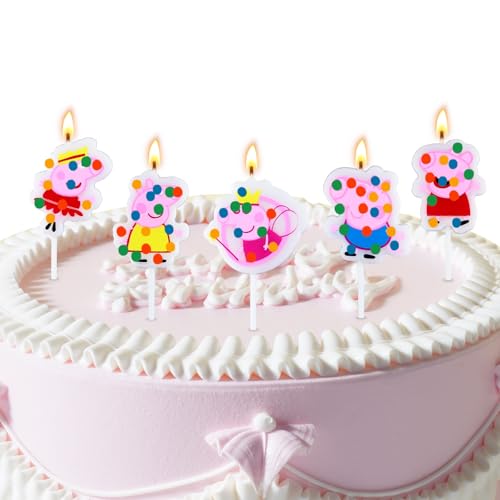 5 Stück Geburtstagskerzen Kinder, Tortenkerzen Geburtstag Deko Kerzen Set (B02) von Thingehoy