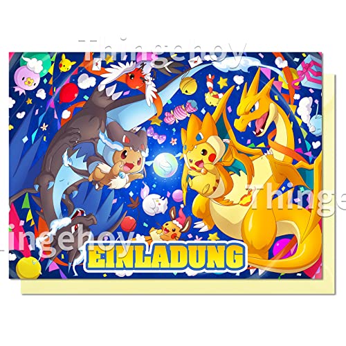 Thingehoy Einladungskarten Kindergeburtstag Junge Mädchen Deutsch, Einladungskarten Geburtstag, 12er Set Mit Umschlag Thingehoy Einladungskarten Kindergeburtstag Junge Mädchen Deutsch, Einladungskarten Geburtstag, 12er Set Mit Umschlag von Thingehoy