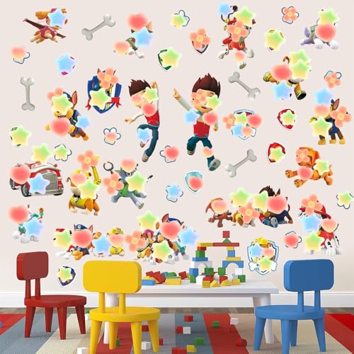 Thingehoy Wandtattoo Kinderzimmer Junge Mädchen, Wandaufkleber Kinderzimmer, Anime Wandtattoos Aufkleber Kinder Wandsticker, Wall Stickers Kids Bedroom, Wanddekoration von Thingehoy