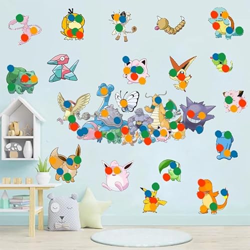 Thingehoy Wandtattoo Kinderzimmer Junge Mädchen, Wandaufkleber Kinderzimmer, Anime Wandtattoos Aufkleber Kinder Wandsticker, Wall Stickers Kids Bedroom, Wanddekoration von Thingehoy