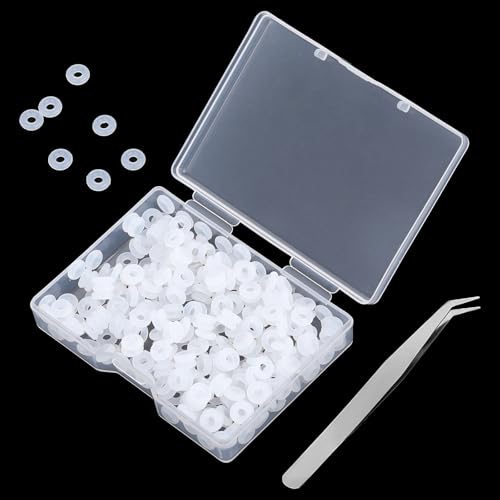 200 Stück Stopperperlen, Silikon-Abstandshalter aus Gummi, klare O-Ringe, rutschfeste Abstandshalter mit 1 Pinzette für DIY-Schmuckherstellung, Armband, Halskette 200 Stück Stopperperlen, Silikon-Abstandshalter aus Gummi, klare O-Ringe, rutschfeste Abstandshalter mit 1 Pinzette für DIY-Schmuckherstellung, Armband, Halskette von Thinp