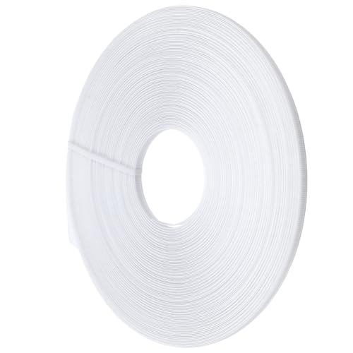 45 Meter Polyester-Stäbchen zum Nähen, niedrige Dichte und leichte Kunststoffstäbchen für Korsetts zum Nähen, Durchnähen, Hochzeitskleid, Stillmützen, Party-Dekoration, Blumen (6 mm, weiß) von Thinp