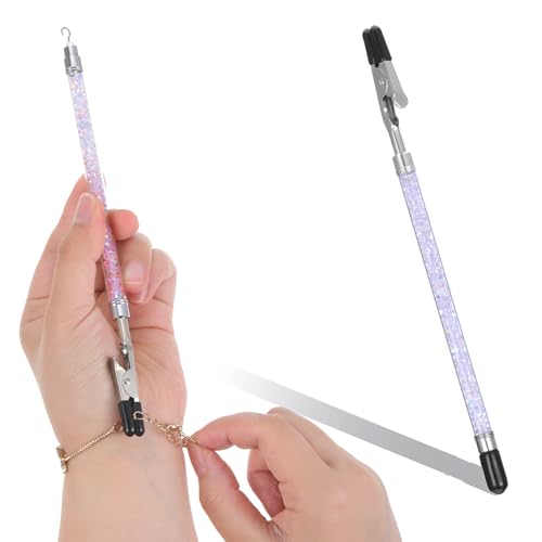 Armband-Helfer, 2-in-1-Schnellspanner, Werkzeughaken mit rutschfesten Gummispitzen für Schmuck, Verschlüsse, Uhrenketten, Armbänder, Halsketten, Reißverschlüsse, Bastelarbeiten, Anpassung (weiß) Armband-Helfer, 2-in-1-Schnellspanner, Werkzeughaken mit rutschfesten Gummispitzen für Schmuck, Verschlüsse, Uhrenketten, Armbänder, Halsketten, Reißverschlüsse, Bastelarbeiten, Anpassung (weiß) von Thinp