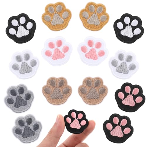 Thinp 14 Stück Bügelflicken Kinder,Bügelflicken Hundepfoten,Bestickte Aufnäher,Pfotenabdruck Patches zum Aufbügeln,Pfote Hund Aufnäher,Flicken zum Aufbügeln,Stoff Zum Aufbügeln,für Kleidung Jeans Thinp 14 Stück Bügelflicken Kinder,Bügelflicken Hundepfoten,Bestickte Aufnäher,Pfotenabdruck Patches zum Aufbügeln,Pfote Hund Aufnäher,Flicken zum Aufbügeln,Stoff Zum Aufbügeln,für Kleidung Jeans von Thinp