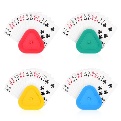 Thinp 4 STK Kartenhalter Kinder Spielkarten,Dreieck Spielkartenhalter,Freisprech Spielkartenhalter,Kartenhalter Spielkarten Kunststoff,Hände Poker Halter,Spielkarten Halterung für Senioren Erwachsene Thinp 4 STK Kartenhalter Kinder Spielkarten,Dreieck Spielkartenhalter,Freisprech Spielkartenhalter,Kartenhalter Spielkarten Kunststoff,Hände Poker Halter,Spielkarten Halterung für Senioren Erwachsene von Thinp
