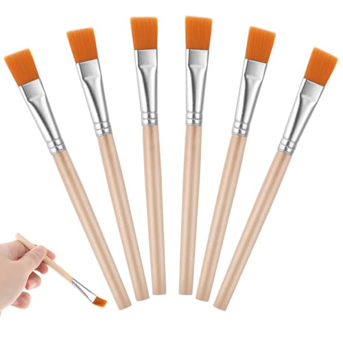 Thinp 6 Stück Flache Pinsel Set,Flache Acryl Pinsel,Malerpinsel Klein Flach,Kleine Künstlerpinsel,Nylon Pinsel,Flachpinsel,für ölmalerei Aquarellmalerei Gouachemalerei Acrylmalerei Körpermalerei Thinp 6 Stück Flache Pinsel Set,Flache Acryl Pinsel,Malerpinsel Klein Flach,Kleine Künstlerpinsel,Nylon Pinsel,Flachpinsel,für ölmalerei Aquarellmalerei Gouachemalerei Acrylmalerei Körpermalerei von Thinp