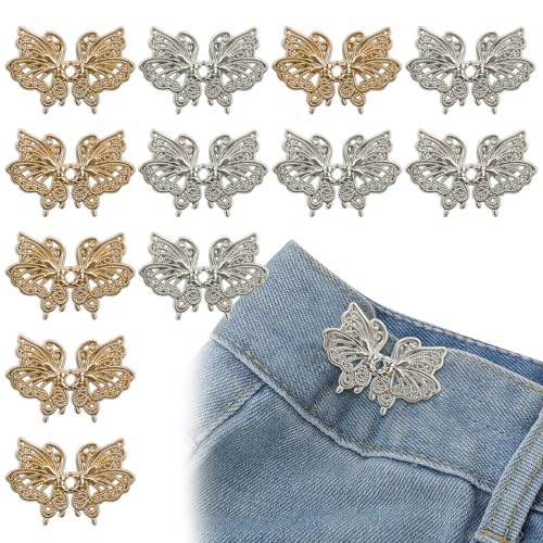 12 Paar Hosen-Taillenspanner Schmetterling Jeans Knöpfe Hosen Knopf für Frauen und Mädchen 12 Paar Hosen-Taillenspanner Schmetterling Jeans Knöpfe Hosen Knopf für Frauen und Mädchen von Thinslimer