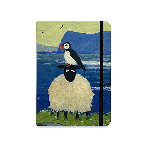 Thomas Joseph Notizbuch, Motiv: Papageientaucher mit Ewe-Motiv, biegsam von Thomas Joseph