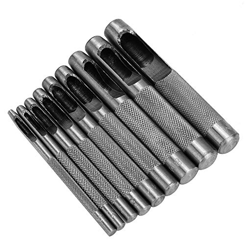 Lederstempel, Hohlpunsch-Set für Lederhandwerkswerkzeug, 9pcs Kohlenstoffstahlloch 2,5-10 Mm, Einfach zu Bedienen für Dichtungen, Kunststoff und Mehr Lederstempel, Hohlpunsch-Set für Lederhandwerkswerkzeug, 9pcs Kohlenstoffstahlloch 2,5-10 Mm, Einfach zu Bedienen für Dichtungen, Kunststoff und Mehr von Thonlai