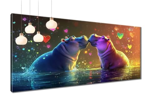 5D Diamond Painting Erwachsene Paar, Diamant Painting Bilder Nilpferd, DIY Cross Stickerei Malerei Kits, Runden Full Drill Mosaikherstellung Bastelset Erwachsene für Wand Dekor 70x140 cm T3-1152 5D Diamond Painting Erwachsene Paar, Diamant Painting Bilder Nilpferd, DIY Cross Stickerei Malerei Kits, Runden Full Drill Mosaikherstellung Bastelset Erwachsene für Wand Dekor 70x140 cm T3-1152 von Thooaixy