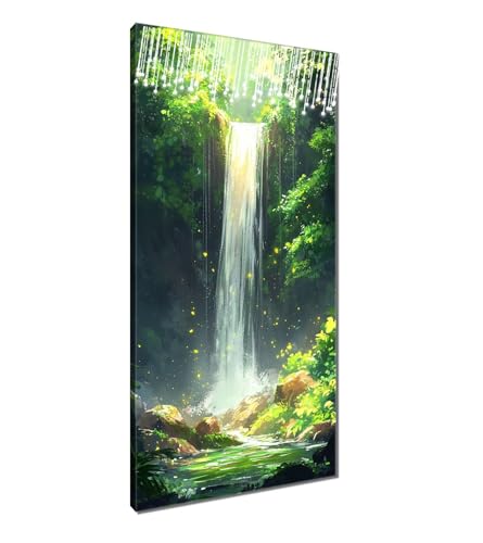 Diamond Painting XXL 50x100 cm, 5D Diamant Painting Bilder Fallen Diamant Malerei Cross Stitch Stickerei Bastelset Erwachsene, DIY Wald Diamond-Painting Erwachsene mit Zubehör für Wanddeko T3-1267 von Thooaixy