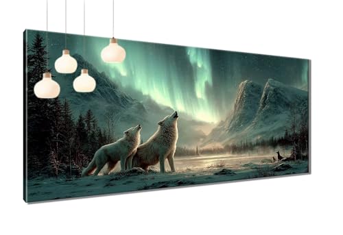 Diamond Painting XXL 60x120 cm, 5D Diamant Painting Bilder Aurora Diamant Malerei Cross Stitch Stickerei Bastelset Erwachsene, DIY Wolf Diamond-Painting Erwachsene mit Zubehör für Wanddeko T3-1157 Diamond Painting XXL 60x120 cm, 5D Diamant Painting Bilder Aurora Diamant Malerei Cross Stitch Stickerei Bastelset Erwachsene, DIY Wolf Diamond-Painting Erwachsene mit Zubehör für Wanddeko T3-1157 von Thooaixy