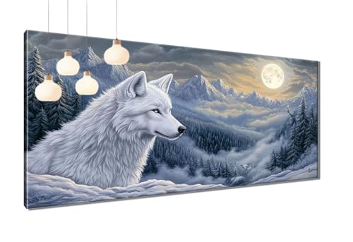 Diamond Painting XXL 80x160 cm, 5D Diamant Painting Bilder Berg Diamant Malerei Cross Stitch Stickerei Bastelset Erwachsene, Wolf Diamond-Painting Erwachsene mit Zubehör für Wanddeko Zuhause T3-1173 Diamond Painting XXL 80x160 cm, 5D Diamant Painting Bilder Berg Diamant Malerei Cross Stitch Stickerei Bastelset Erwachsene, Wolf Diamond-Painting Erwachsene mit Zubehör für Wanddeko Zuhause T3-1173 von Thooaixy