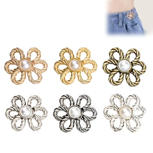 Thoquene 6 Stück Hosenknopf Zum Enger Machen, Verstellbarer Hose Jeansknöpfe Clip, Kein Nähen Hosen Knopf Thoquene 6 Stück Hosenknopf Zum Enger Machen, Verstellbarer Hose Jeansknöpfe Clip, Kein Nähen Hosen Knopf von Thoquene