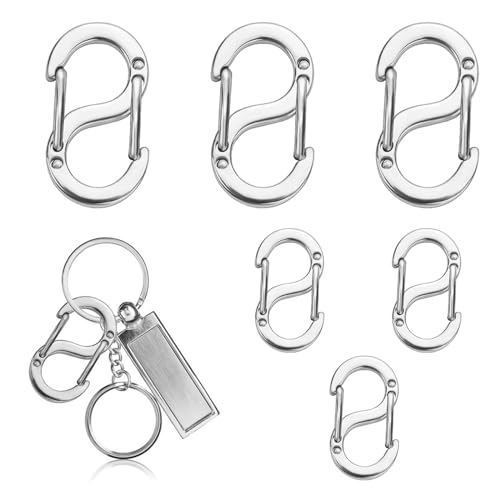 Thoquene 6 Stück S Lock Doppeltöffnende Verkürzer Verschlüsse, Kettenverschluss Silber Edelstahl Extender Buckle Thoquene 6 Stück S Lock Doppeltöffnende Verkürzer Verschlüsse, Kettenverschluss Silber Edelstahl Extender Buckle von Thoquene