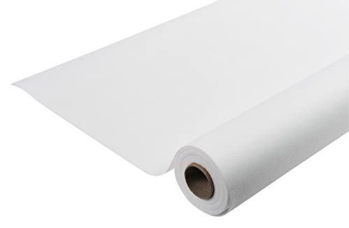 Pronappe Tischdecke R781201I Einweg-Tischdecke aus Spunbond-Vlies Länge 50,4m Breite 1,20m (pro Rolle), vorgeschnitten alle 1,20m Farbe weiß Reißfestes, wasserabweisendes und abwischbares Material von Thouy