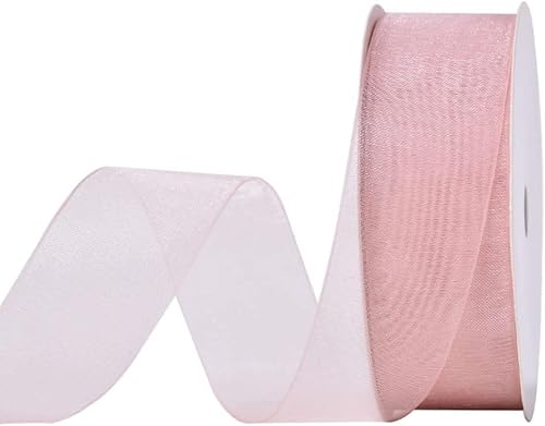Satinband for Basteln von Geschenken, Band for Basteln von Geschenken, Satinband, Organzaband, Geschenkbänder for Hochzeit, Geburtstag, Geschenkverpackung, Bastelbedarf, Koralle (Farbe: G) (Farbe: C) von ThraKi
