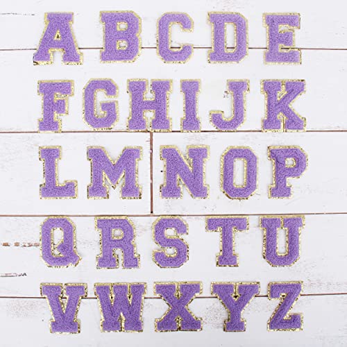 Chenille Aufbügler Glitzer Varsity Letter Patches 26 Buchstaben - Lila Chenille Aufbügler Glitzer Varsity Letter Patches 26 Buchstaben - Lila von Threadart