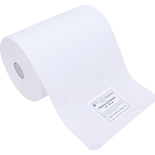 Threadart Cutaway Embroidery Stabilizer | Heavy Weight 3.2 oz | 10" x 50 yd Roll | For Machine Embroidery | Also Available Over 20 Additional Styles of Cutaway, Washaway, Tearaway, Sticky in Rolls an von Threadart