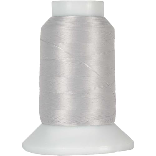 Threadart Dehnbares Wollgarn, 1000 m Spulen, Nylonfaden für Bademode, Dessous, Strickwaren, Silber – Farbe 9129 von Threadart