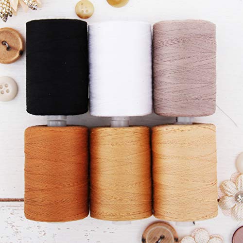 Threadart Garn-Set aus 100% Baumwolle, 6 Quilt-Töne, 1000 m Spulen, zum Quilten und Nähen, 50/3 Gewicht, langstapelig und fusselarm, über 20 weitere Sets erhältlich von Threadart